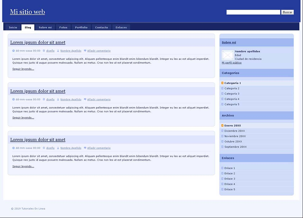 Aspecto final que debe mostrar la página HTML proporcionada