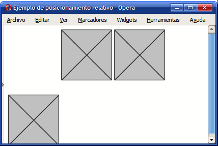 Elemento posicionado de forma relativa