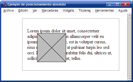 Imagen posicionada de forma absoluta