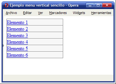 Menú vertical: añadiendo bordes